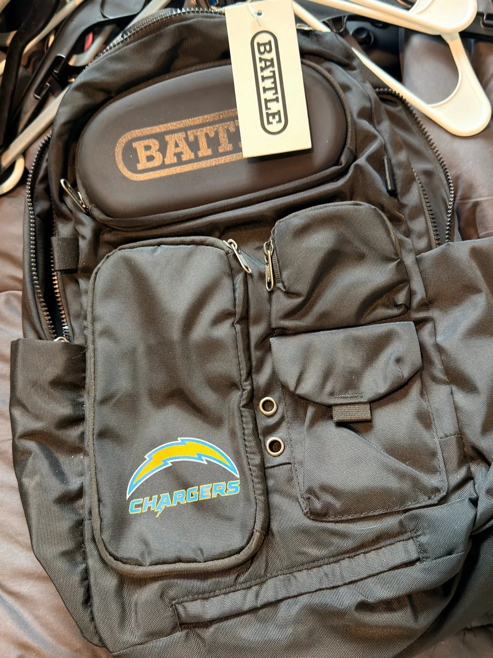 Battle bookbag with Chargers